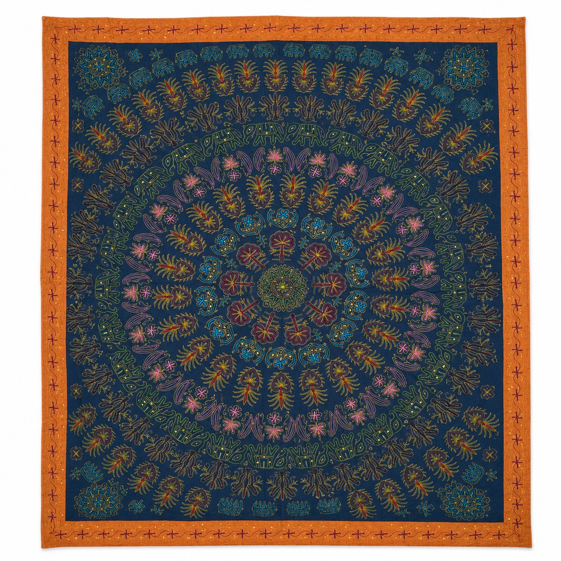 Indigo Mandala Tapestry